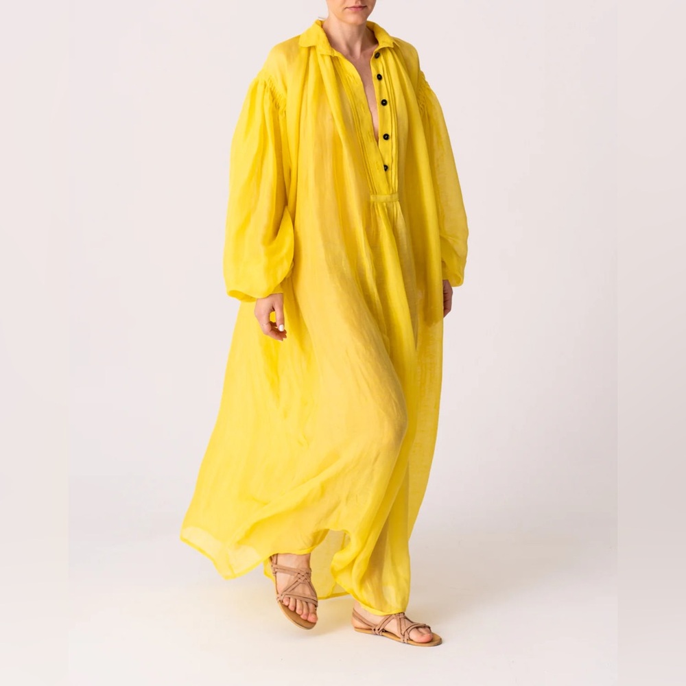 Les Vacances D’Irina Linen Carmen Dress